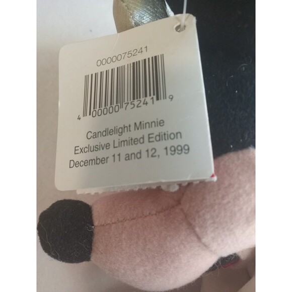 Rare Vintage LE 1999 Disneyland Candelight Christmas Minnie Mouse Plush As Is - Picture 5 of 6